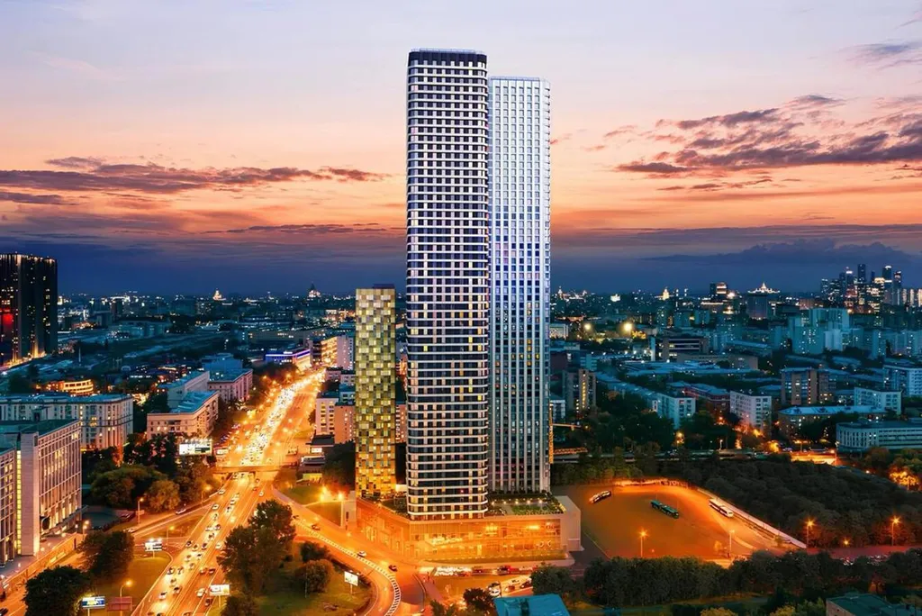 Квартира Квартира Blue Sunset с панорамными окнами — Москва