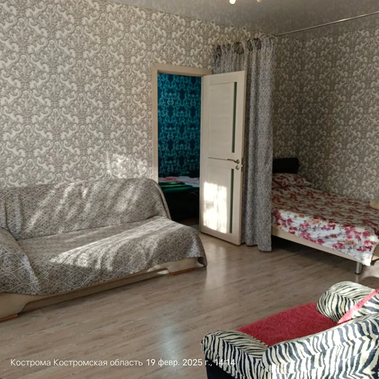 Двухкомнатная у Волги, 6 раздельных спальных мест