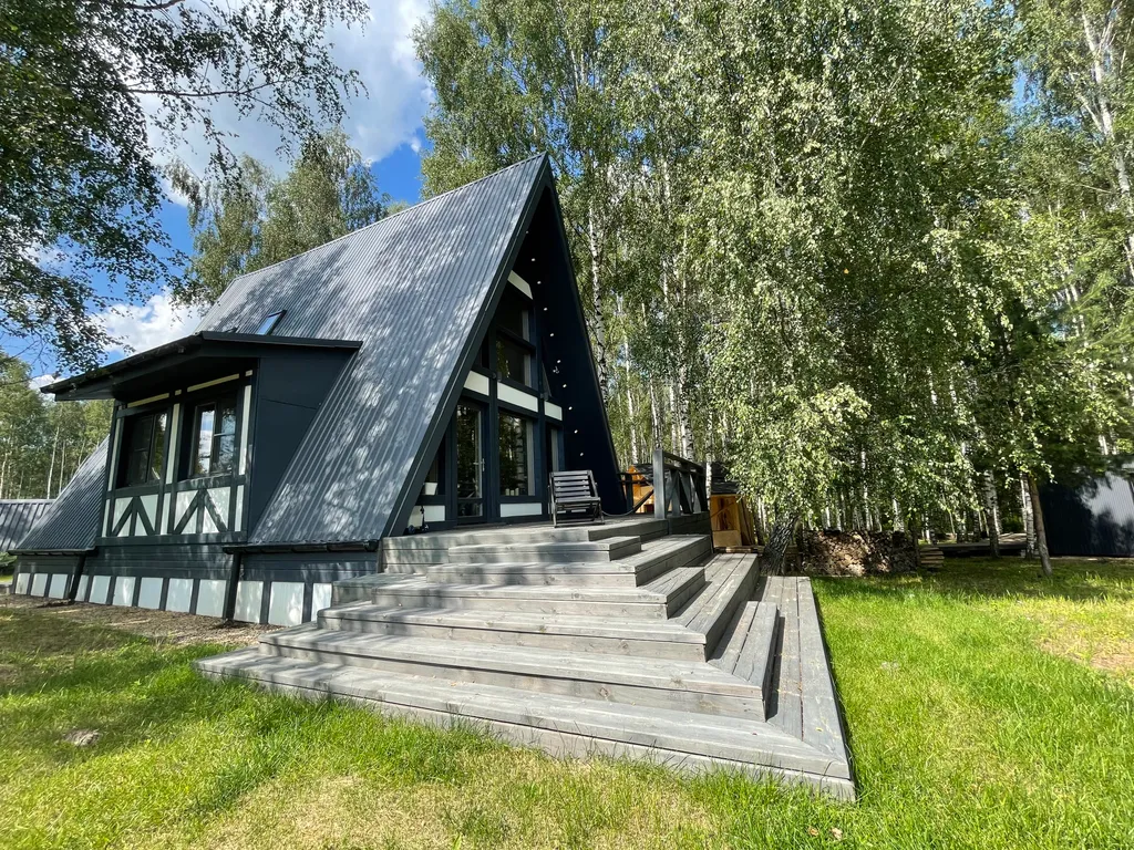 Большое солнечное шале Афрейм с баней и купелью в березовом лесу