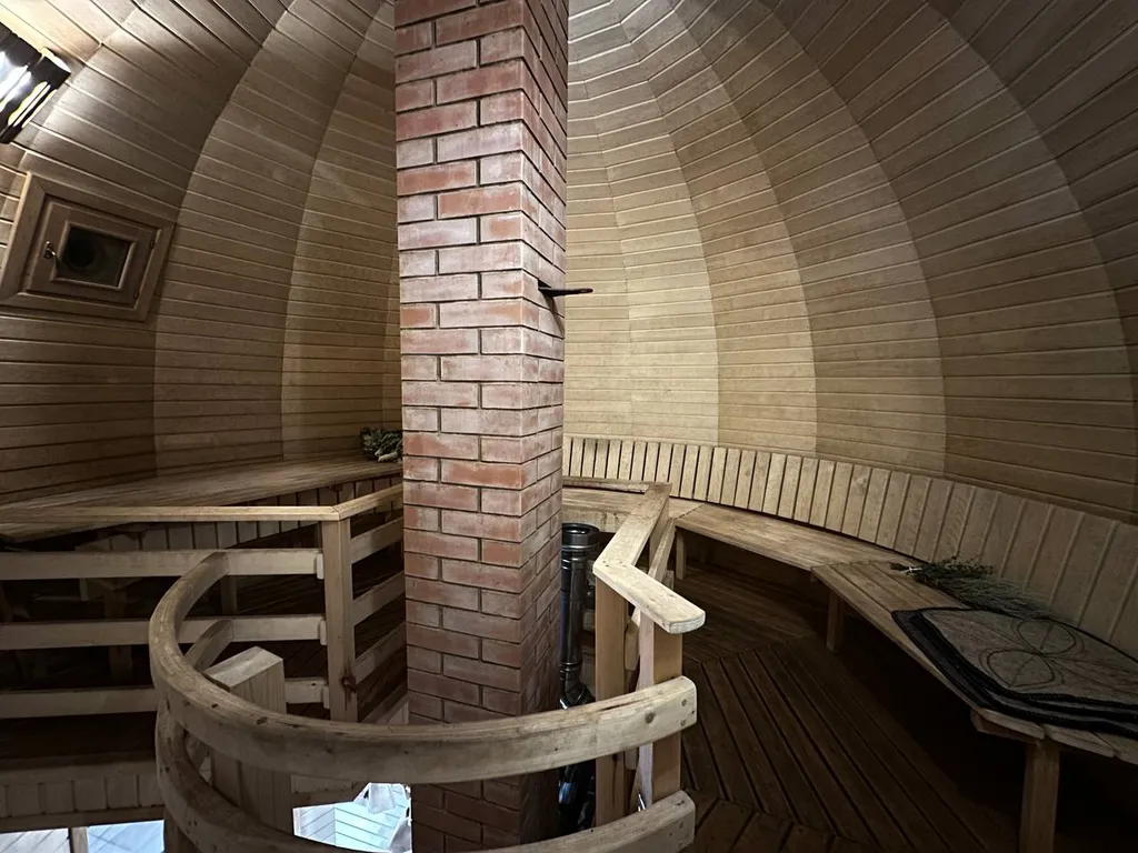Купольная баня на дровах