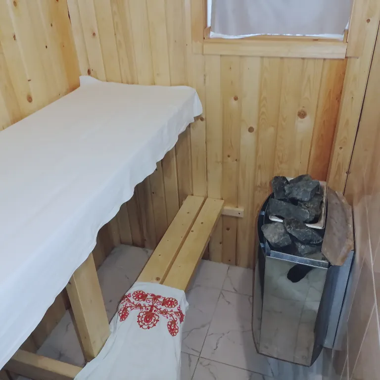 Новый дом с сауной возле леса