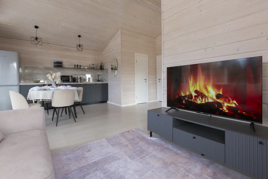 Новый стильный барнхаус с видом на лес