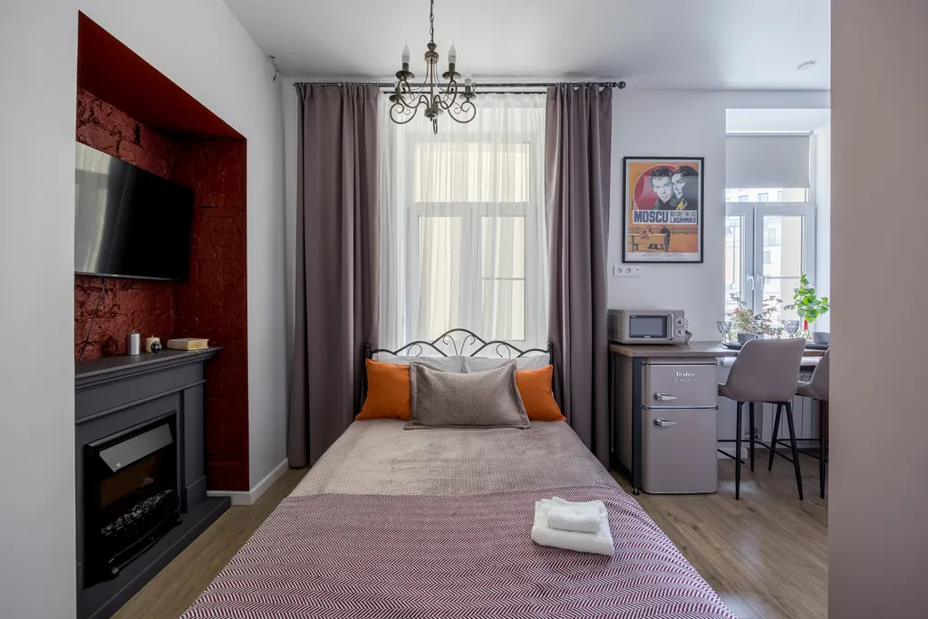 Квартира-студия, 20 м², 1 кровать