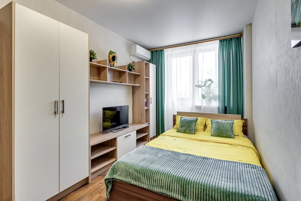 Однокомнатная квартира с мятным намеком