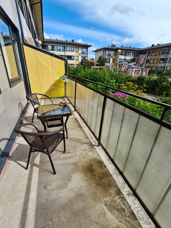 Большая квартира с терассой у охта-парка с дизайнерским ремонтом