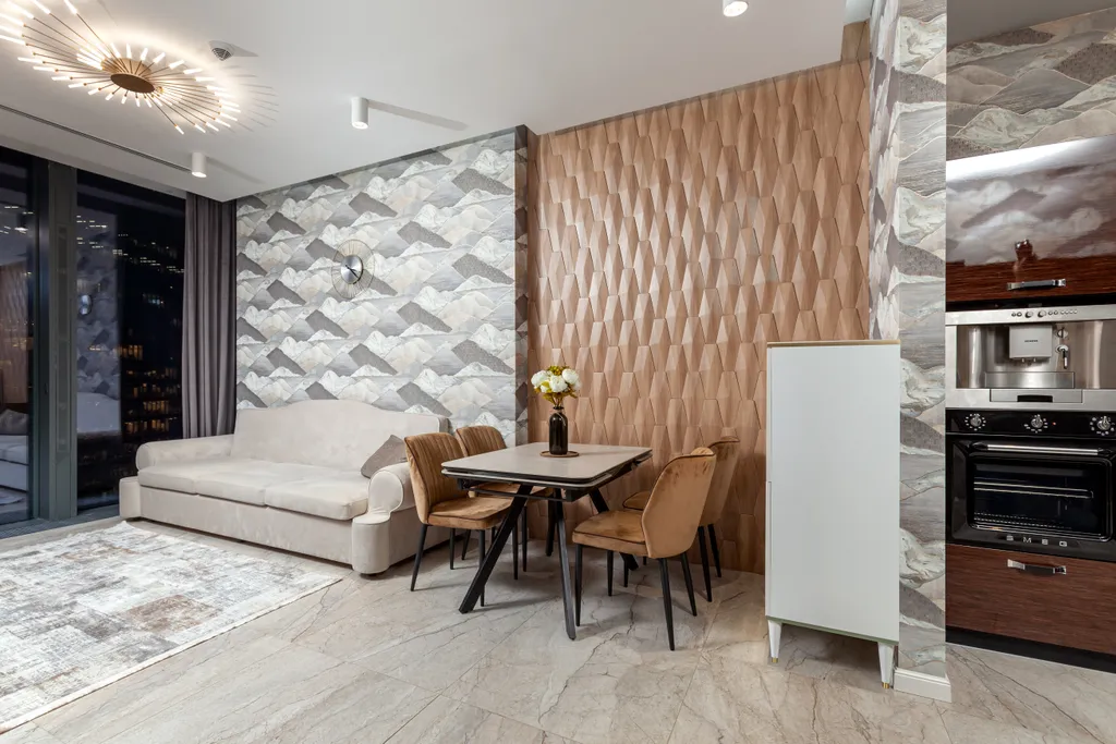 Трёхкомнатный апарт на 40 этаже