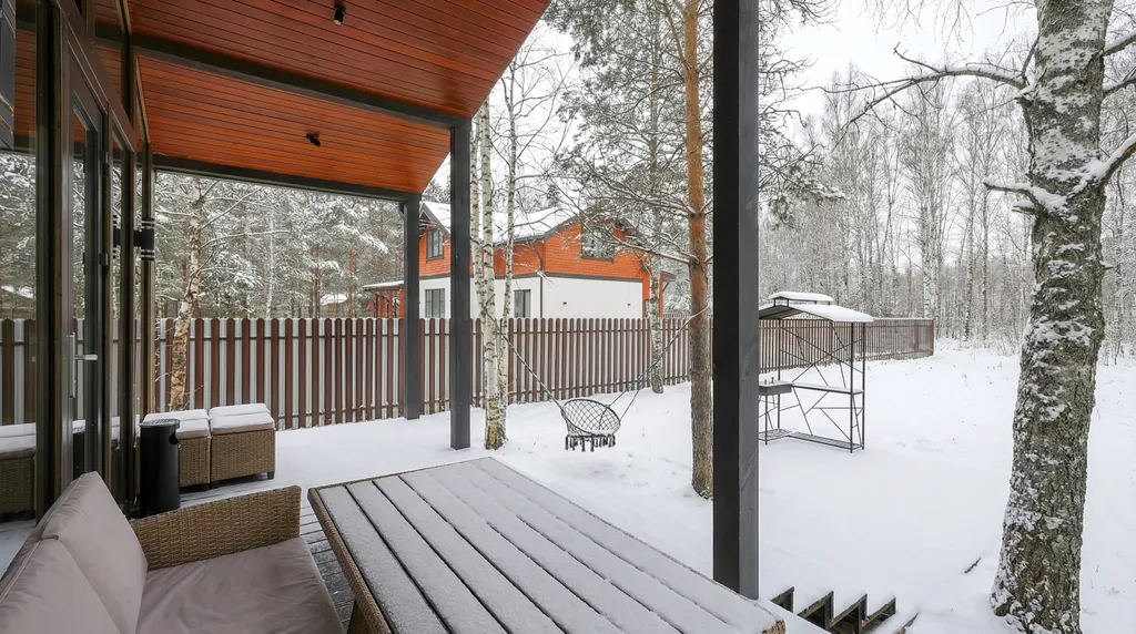 BarnHouse с камином, кондиционером и террасой