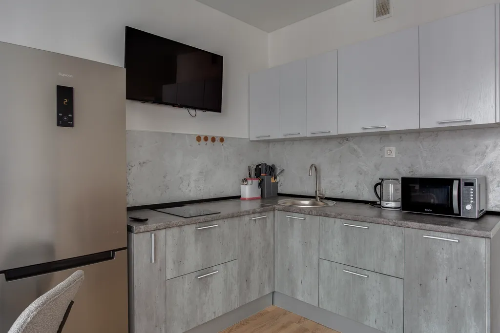 Студия на высоком этаже с ванной