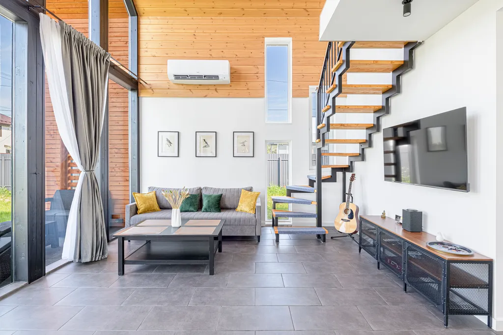 Современный барн с панорамными видами вблизи Сорачан