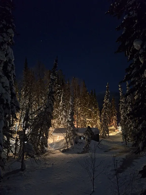 Коттедж Уютный семейный домик с террасой в лесу — Шерегеш