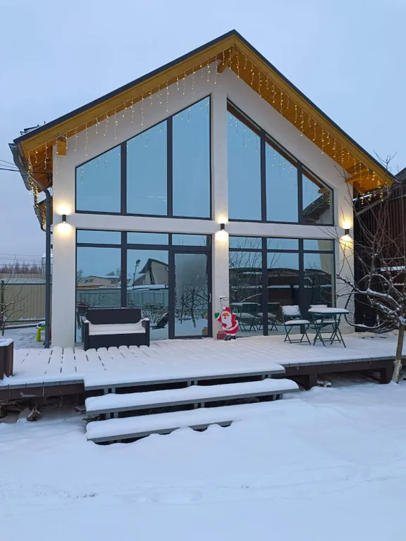 Загородный дом с баней на дровах