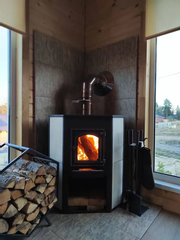 Дом на горе с камином и сауной