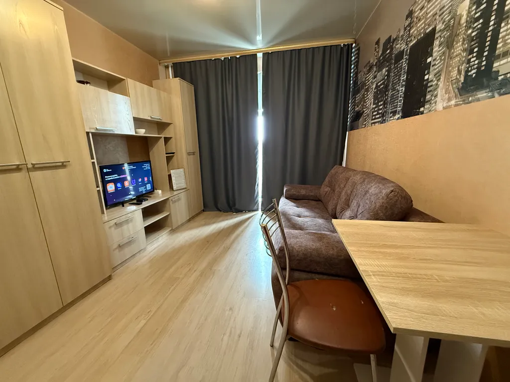 Студия - диван, стиралка, холодильник, СВЧ, водонагреватель