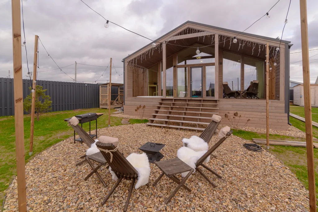 Шикарный дом с панорамной сауной и джакузи на террасе