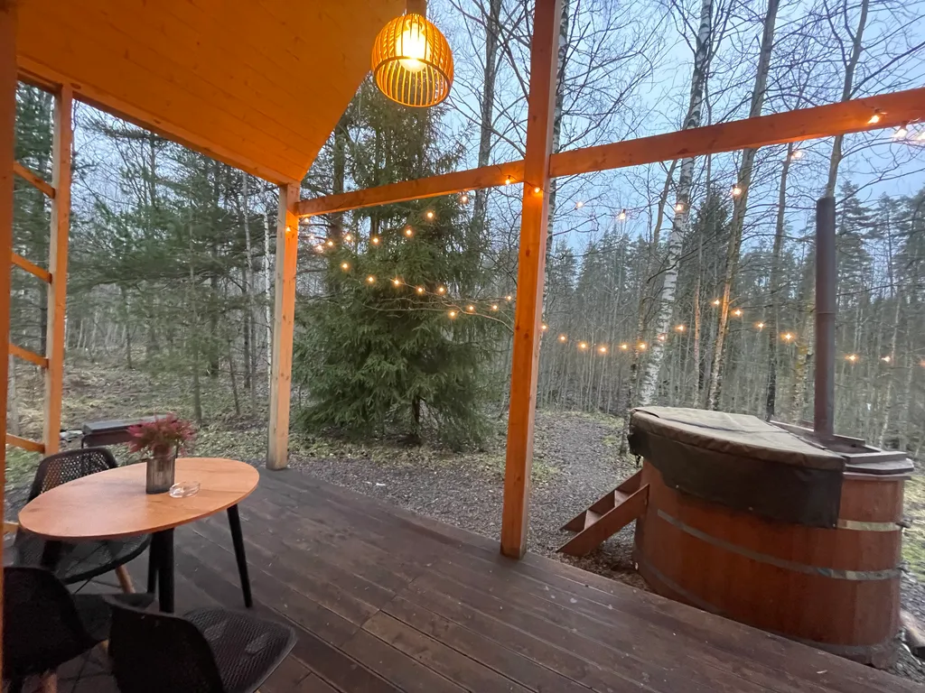 Уютный дом с купелью и камином Лесное Вдохновение