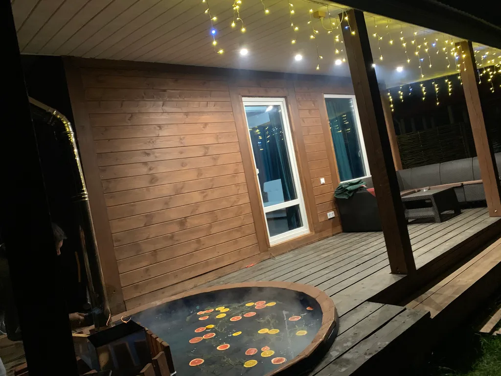 Фахверковый дом Сикрет баунти с баней и фурако