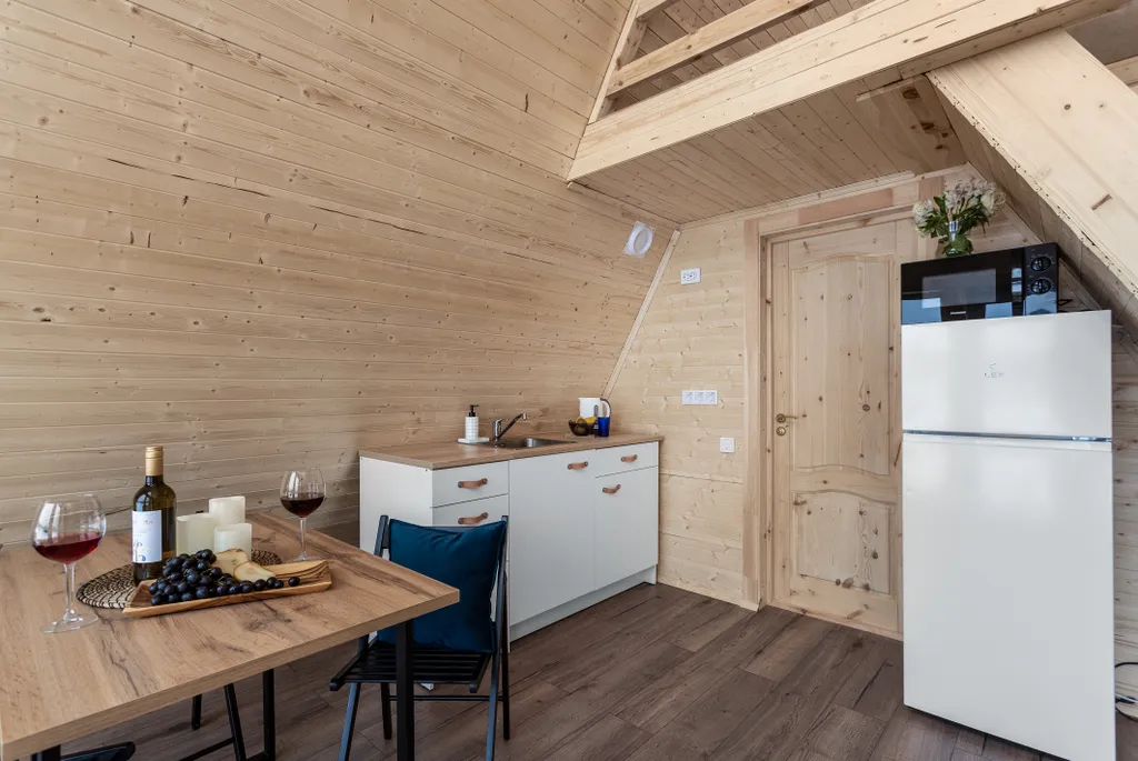 A-frame с беседкой и сауной у Игоры