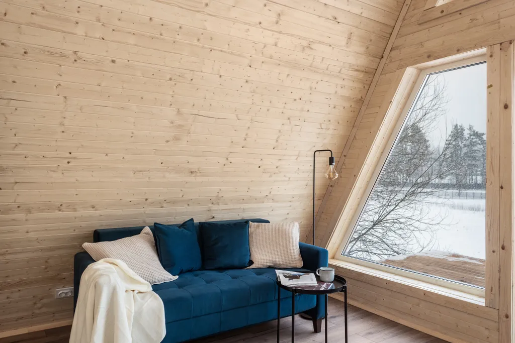 A-frame с беседкой и сауной у Игоры