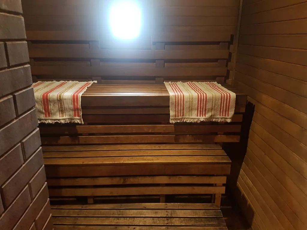 Дом с баней на дровах с вениками и паром