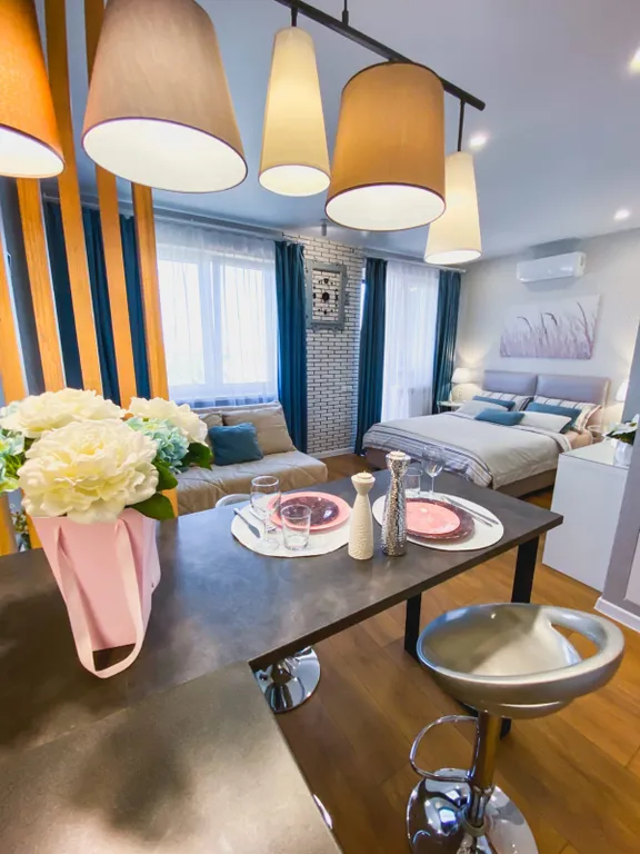 Квартира Дизайнерская студия рядом с МРНЦ Цыба — аренда посуточно в Обнинск