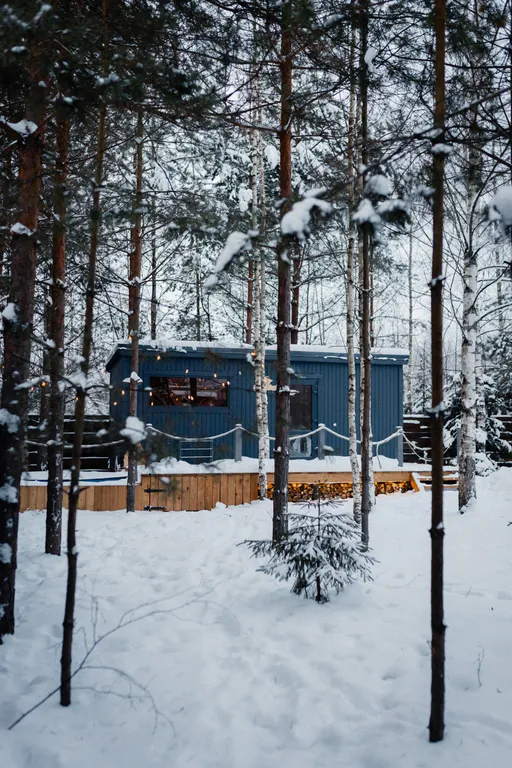 Уютный дом в лесу с панорамой и СПА комплексом