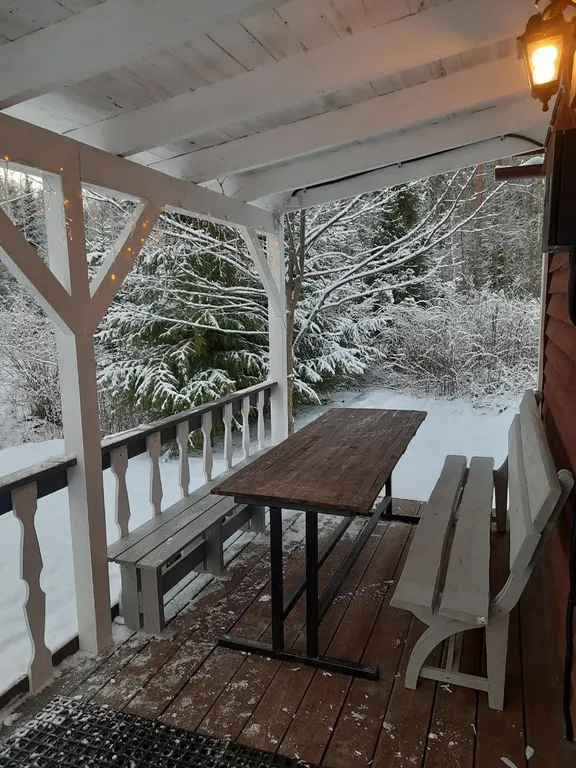 Коттедж Домик с сауной и купелью у леса — Деревянное