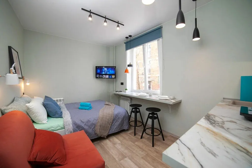 Квартира Уютная трехместная студия для комфортного проживания — Новосибирск