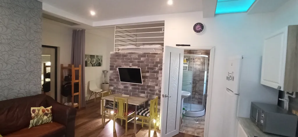 Уютная студия с видом на морской залив для семейного отдыха