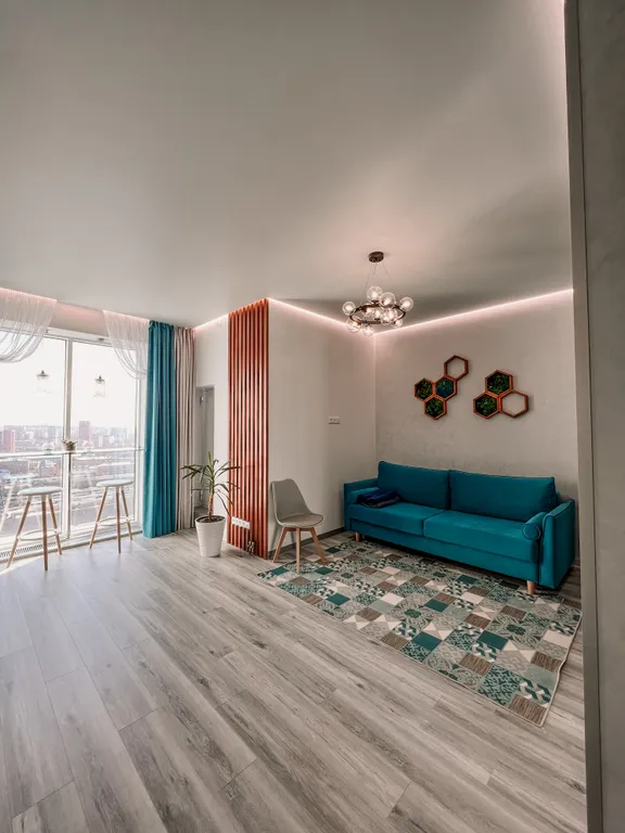 Апартамент с видом на город с высоты 24 этажа