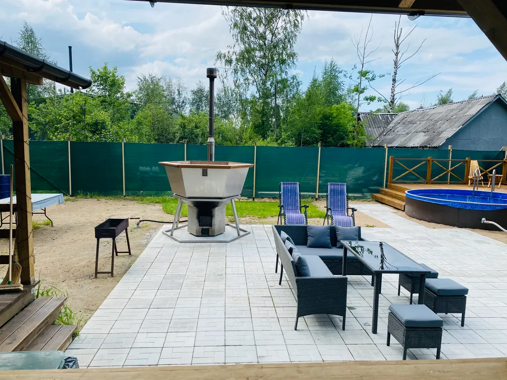 Домик с русской баней на дровах + сибирский банный чан