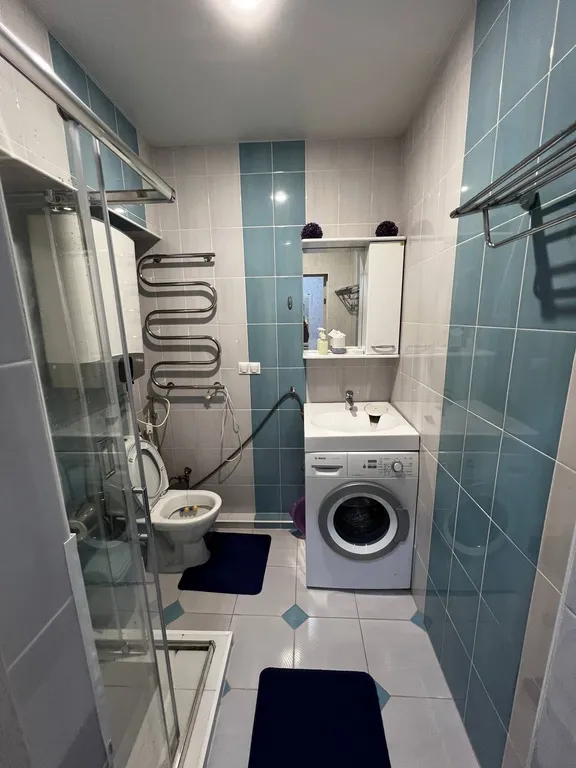 Студия с балконом, видом на море и на бассейн