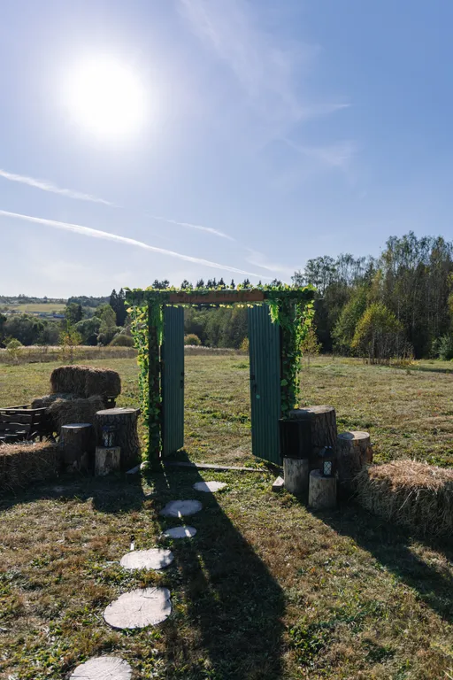 Papino village blue домик рядом с водопадом и лесом