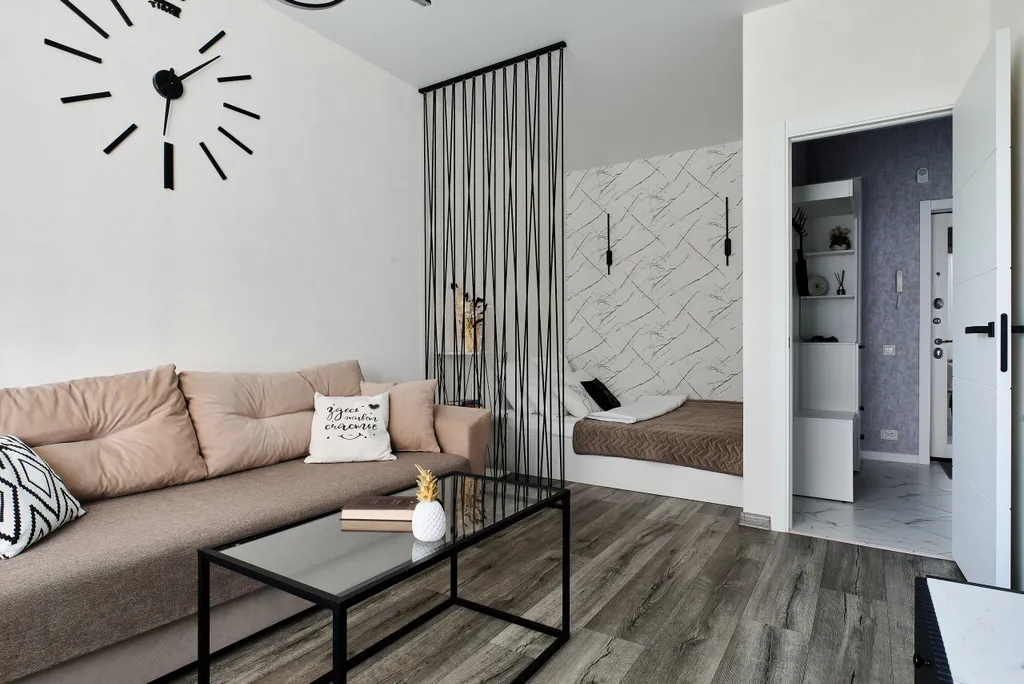 Прекрасная стильная квартира Инь янь