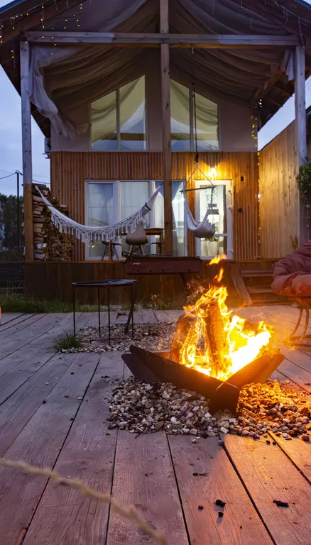 Дом с баней и чаном на дровах