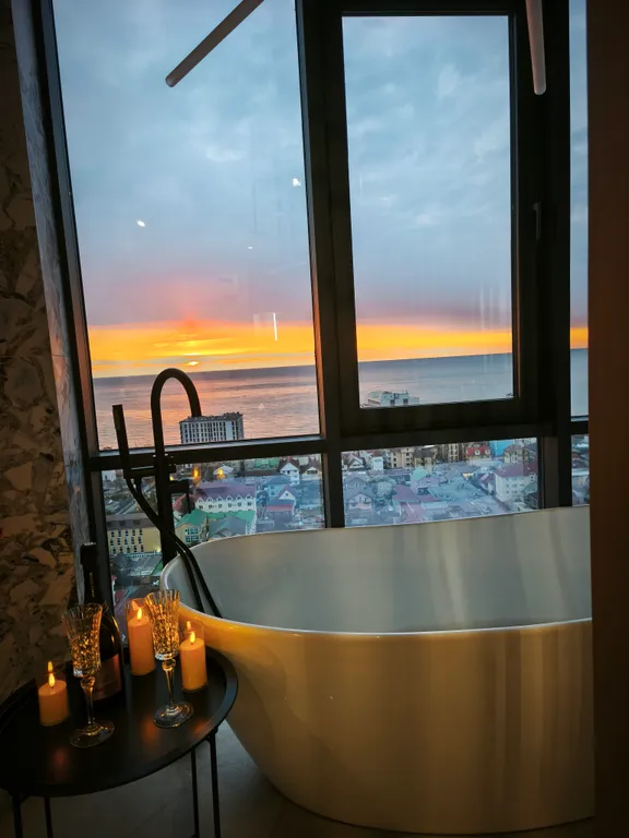 Евро-двухкомнатная квартира у моря, самые красивые закаты