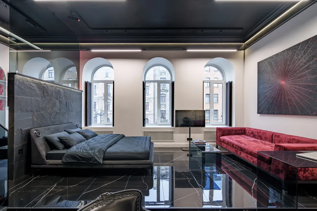 Квартира Квартира с авторским дизайном камином, сауной и кондиционером — Санкт-Петербург