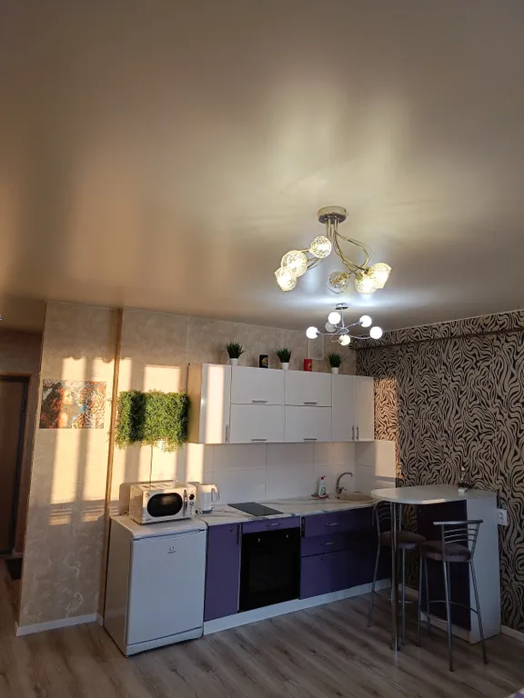 Уютная студия в парковом с панорамным балконом и свежим ремонтом