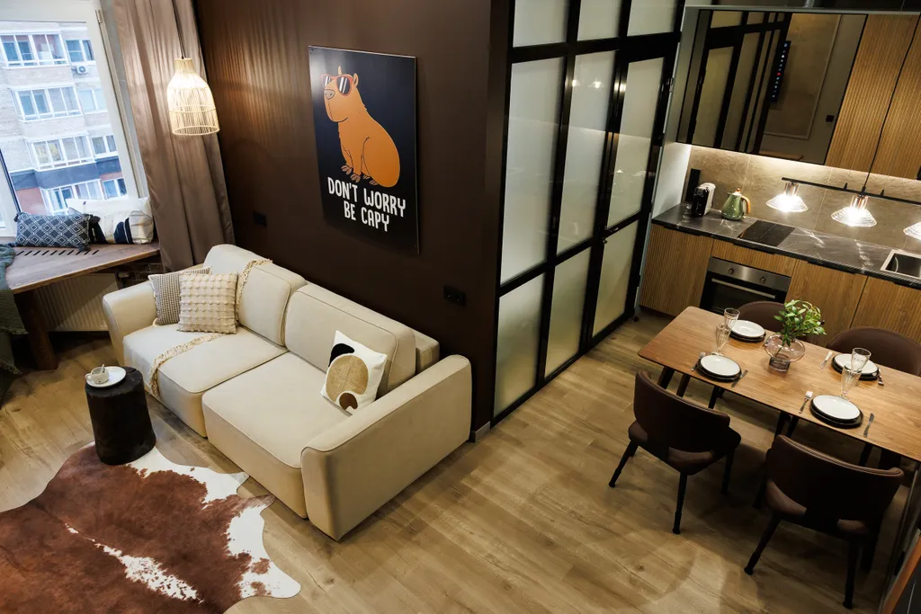 Двухуровневая квартира Капибара с видом на закат