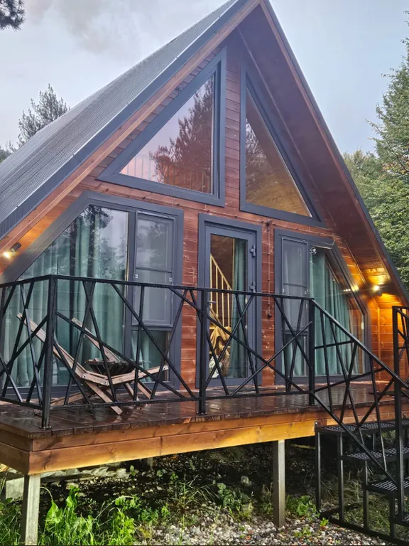 Новый современный дом в лесной зоне