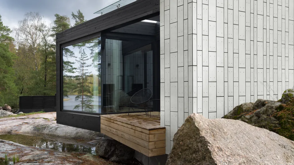 Загородный дом Stockholm с панорамными окнами на берегу реки Вуокса