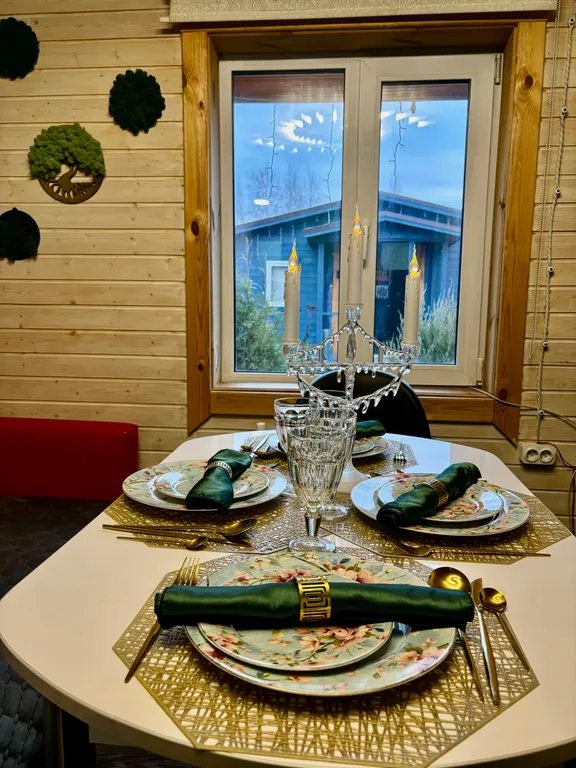 Скандинавский дом Мандарин Делюкс с баней и купелью фурако