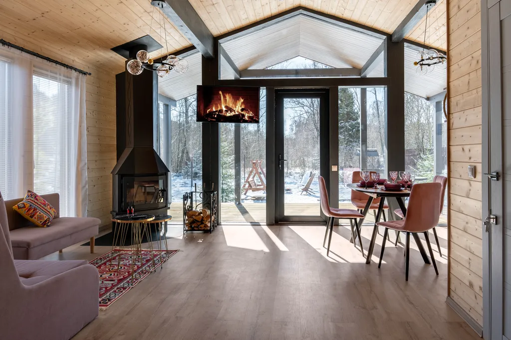 Дом у леса с баней и чаном