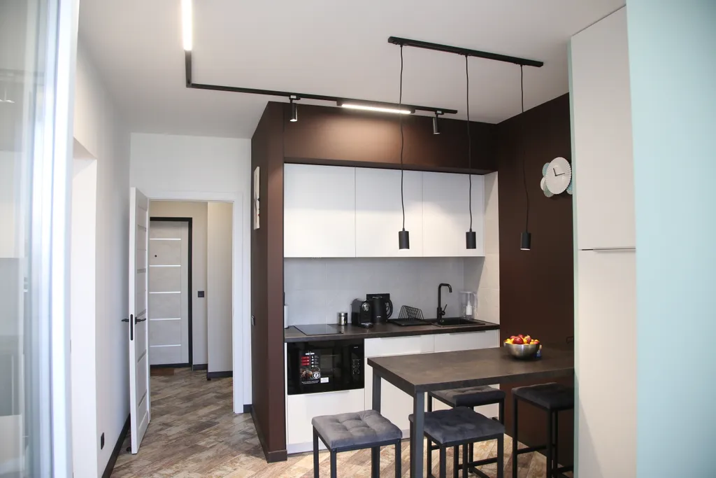 Квартира Апартаменты "Малевич" - мята лаванда и горький шоколад в интерьере — Калининград