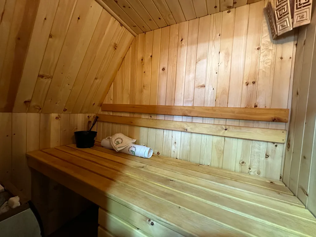 Уютный дом с красивым видом на зелёную гору