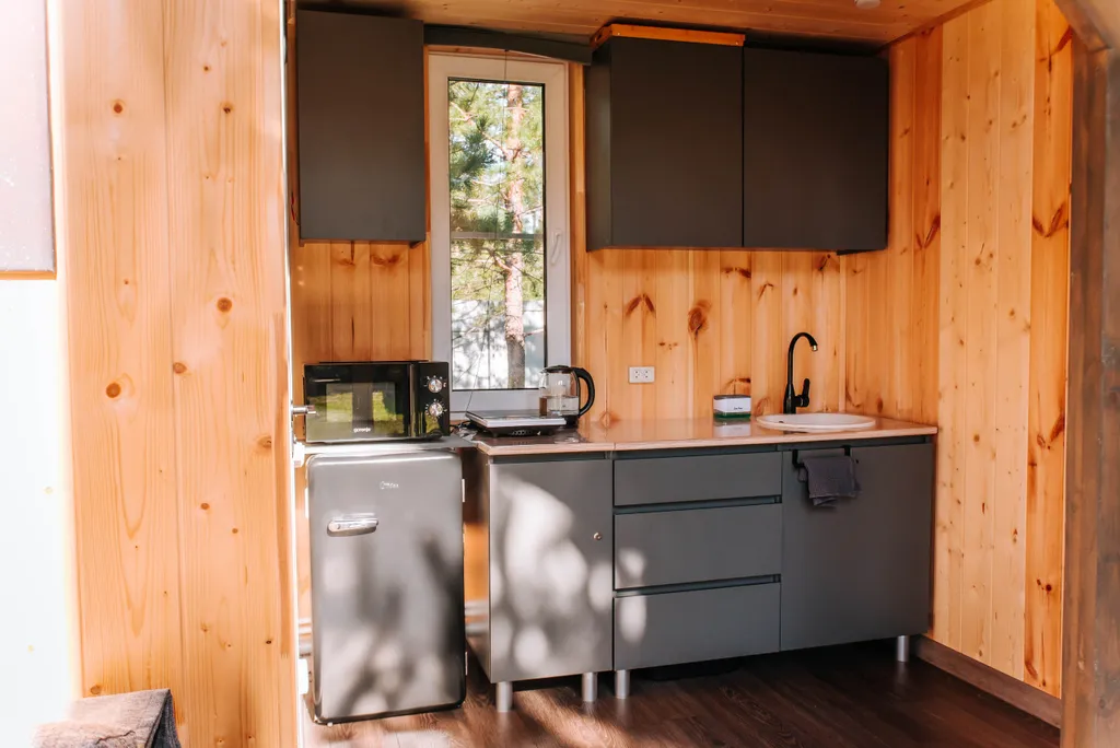 Домик в сосновом бору с баней, бассейном (летом) и беседкой