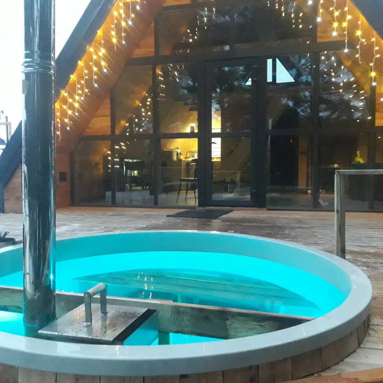 Уютный дом с баней и купелью в сосновом бору