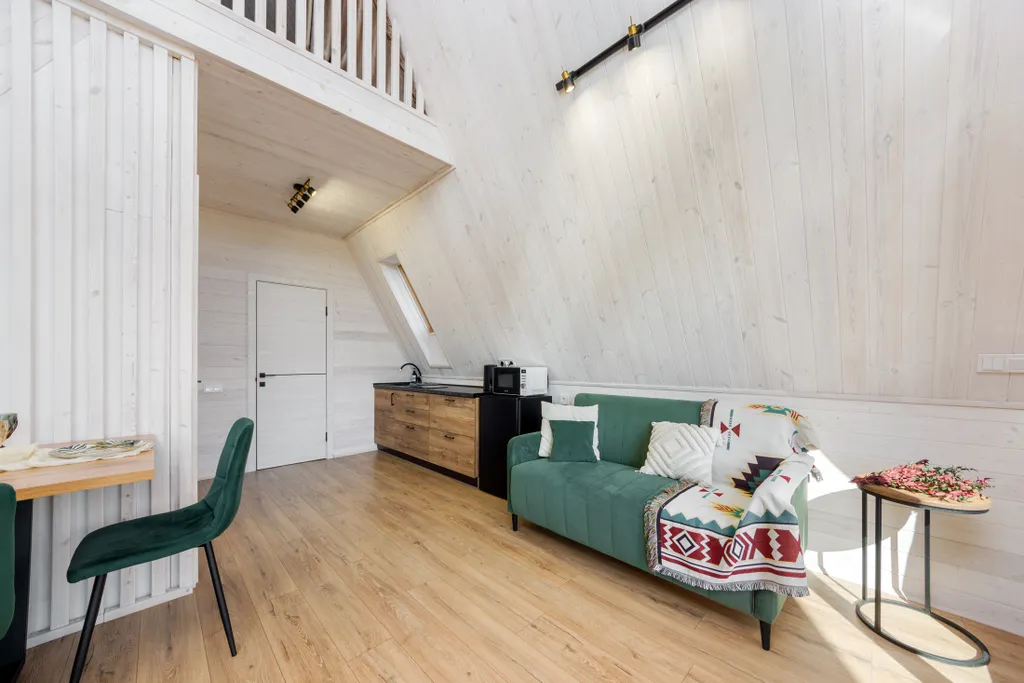 Aframe_kmv дом с джакузи желаемой температуры