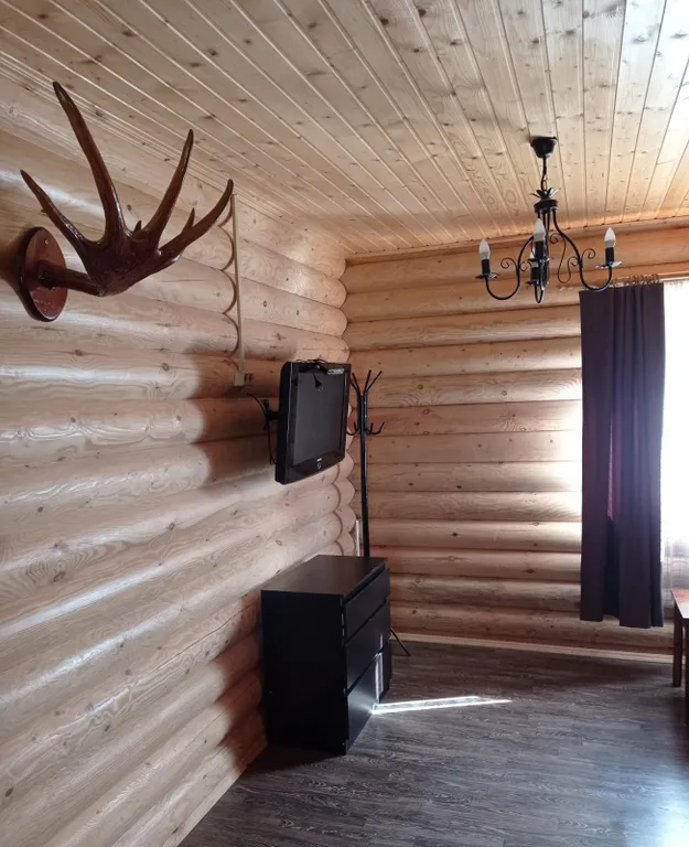 Деревянный дом с камином, баней и чаном на берегу Меличуярви у леса