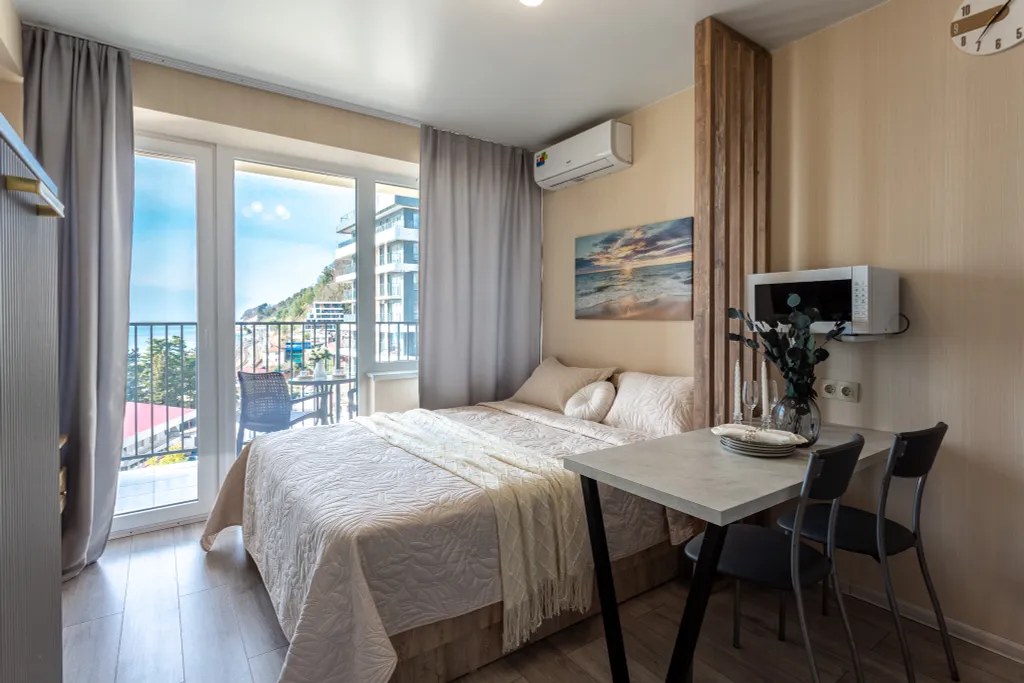 Уютная студия с видом на море Каравелла 221