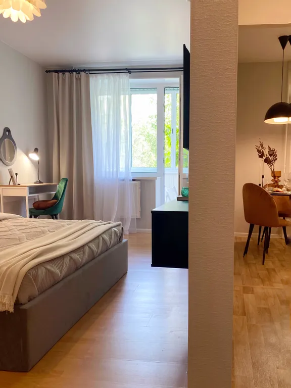 Светлая уютная квартира рядом с ТЦ Лотос Плаза